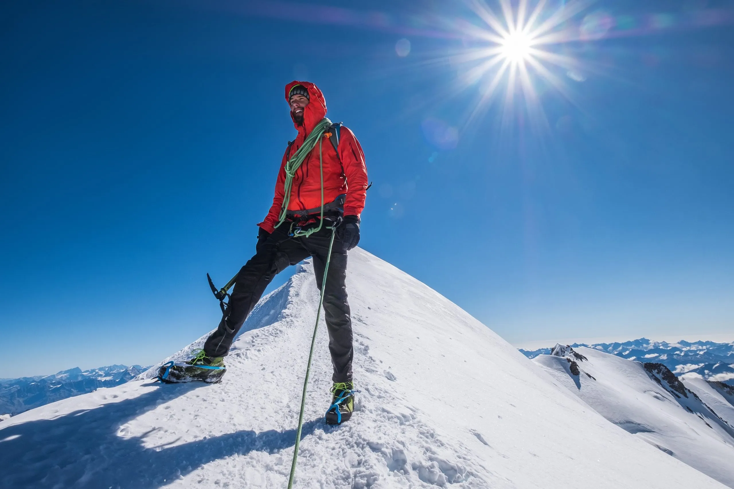 Letzte Schritte vor dem Mont Blanc Gipfel