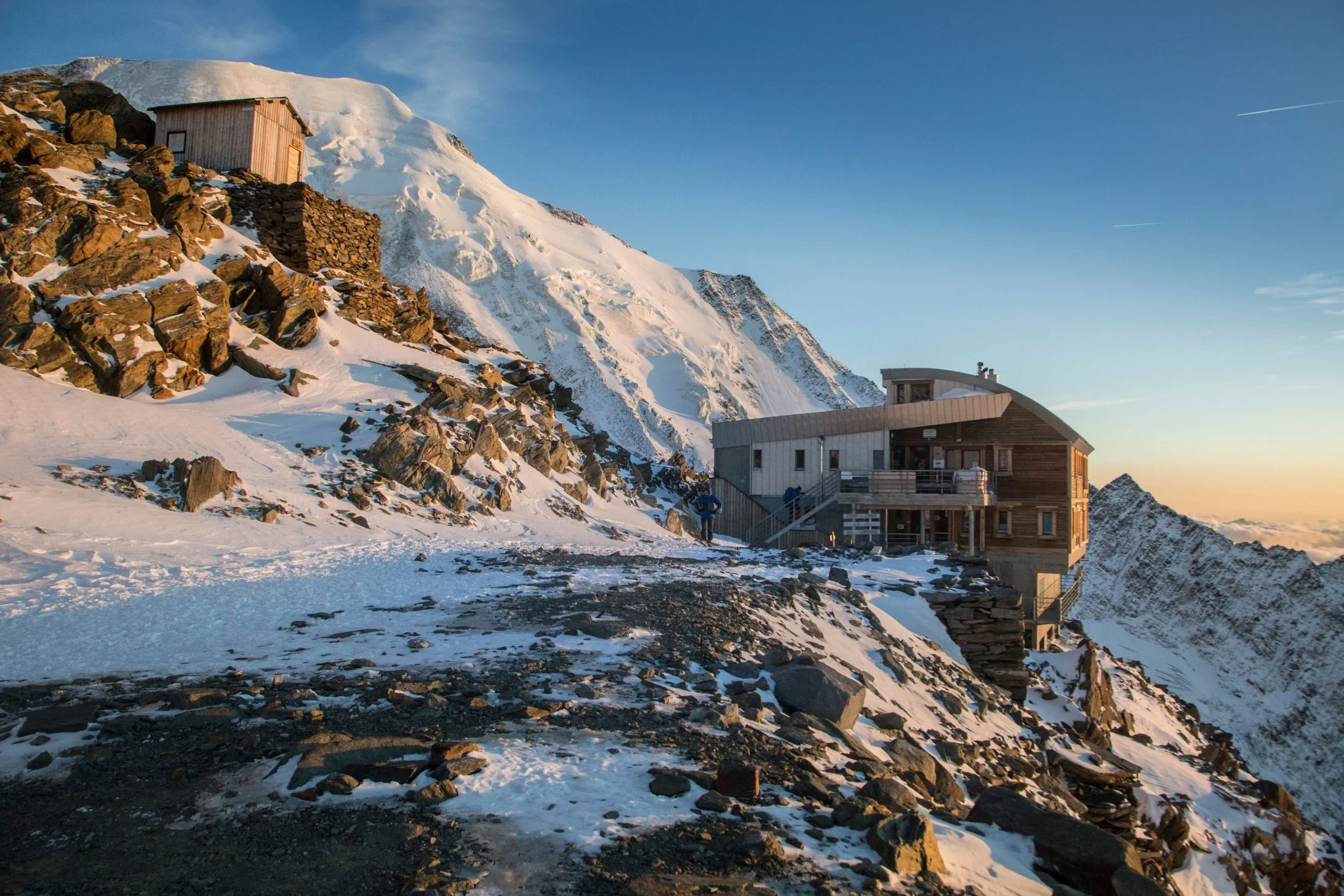 view of the tete rousse hut